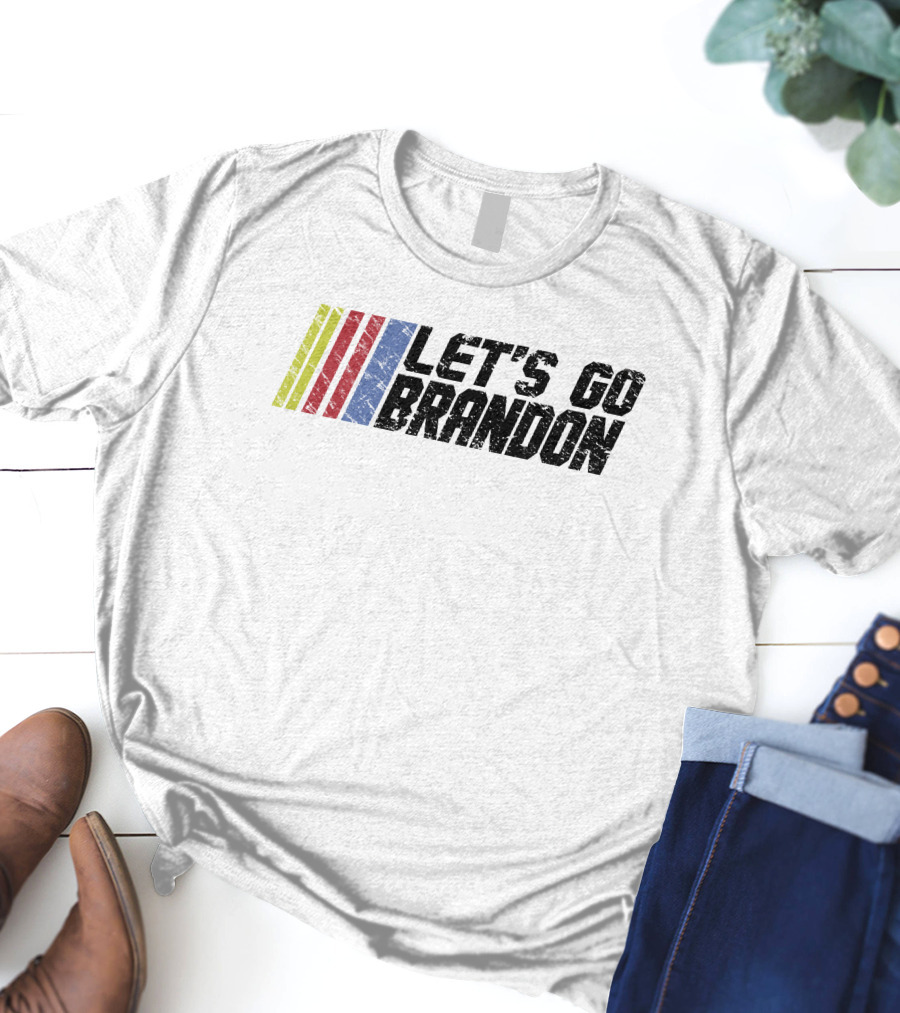 LET'S GO BRANDON Racing Stripes T-Shirt