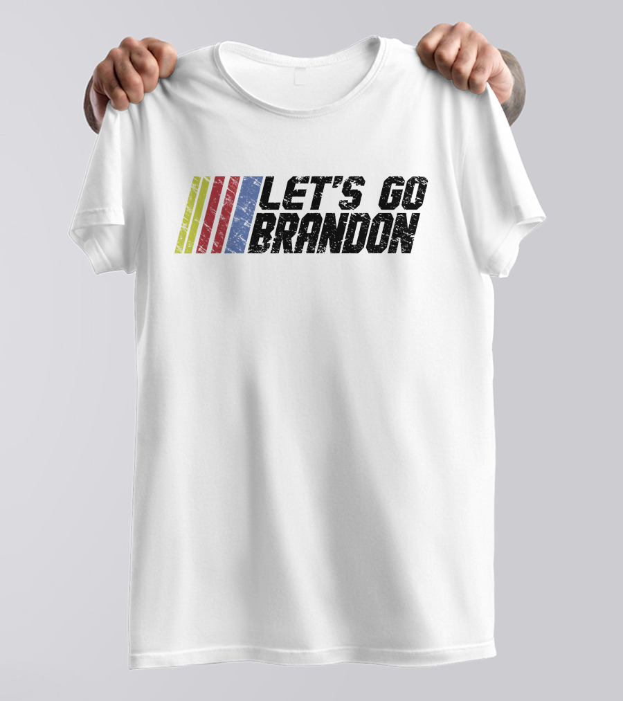 LET'S GO BRANDON Racing Stripes T-Shirt