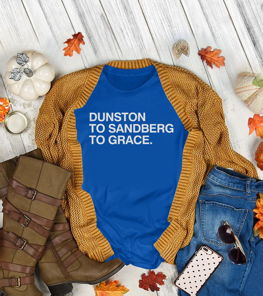 Dunston To Sandberg To Grace Men's Baseball Trio T-Shirt