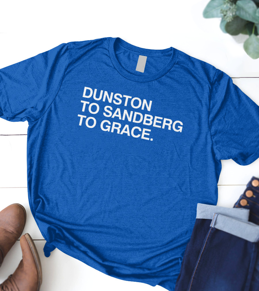 Dunston To Sandberg To Grace Men's Baseball Trio T-Shirt