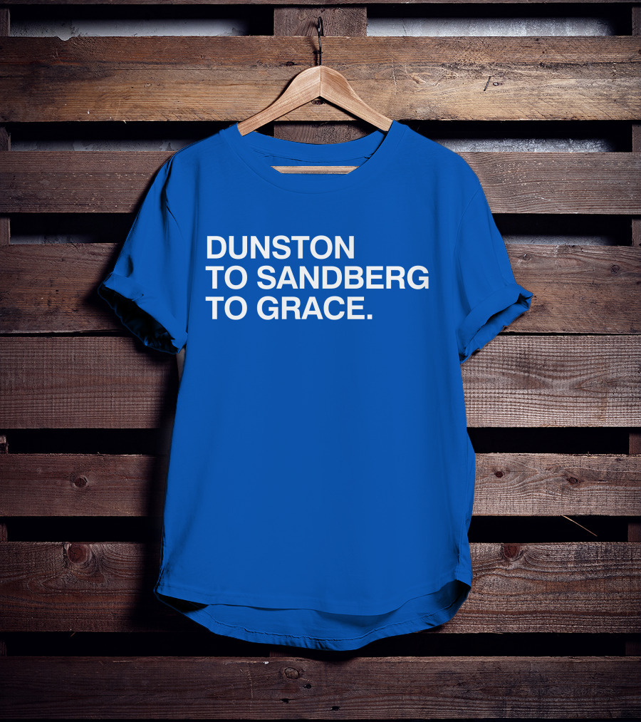 Dunston To Sandberg To Grace Men's Baseball Trio T-Shirt