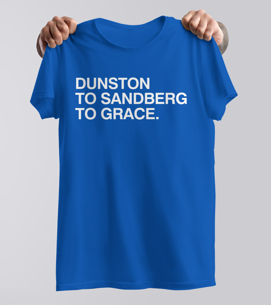 Dunston To Sandberg To Grace Men's Baseball Trio T-Shirt
