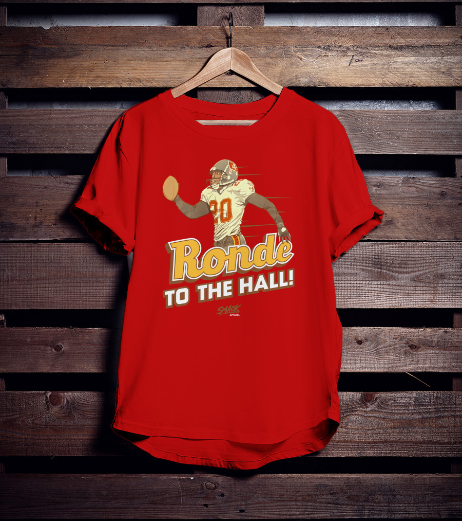 Ronde To The Hall Smack Apparel Football T-Shirt