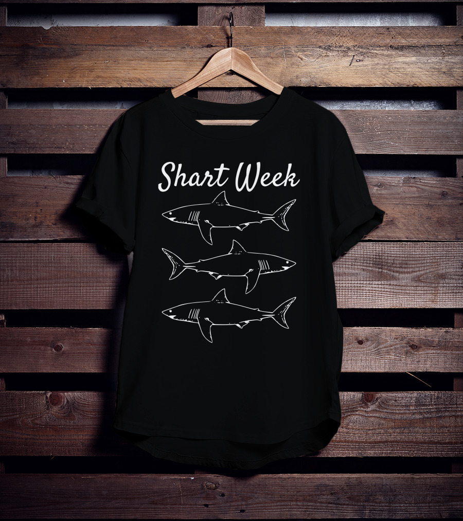 Shart Week Funny Shark Lovers Three Shark T-Shirt