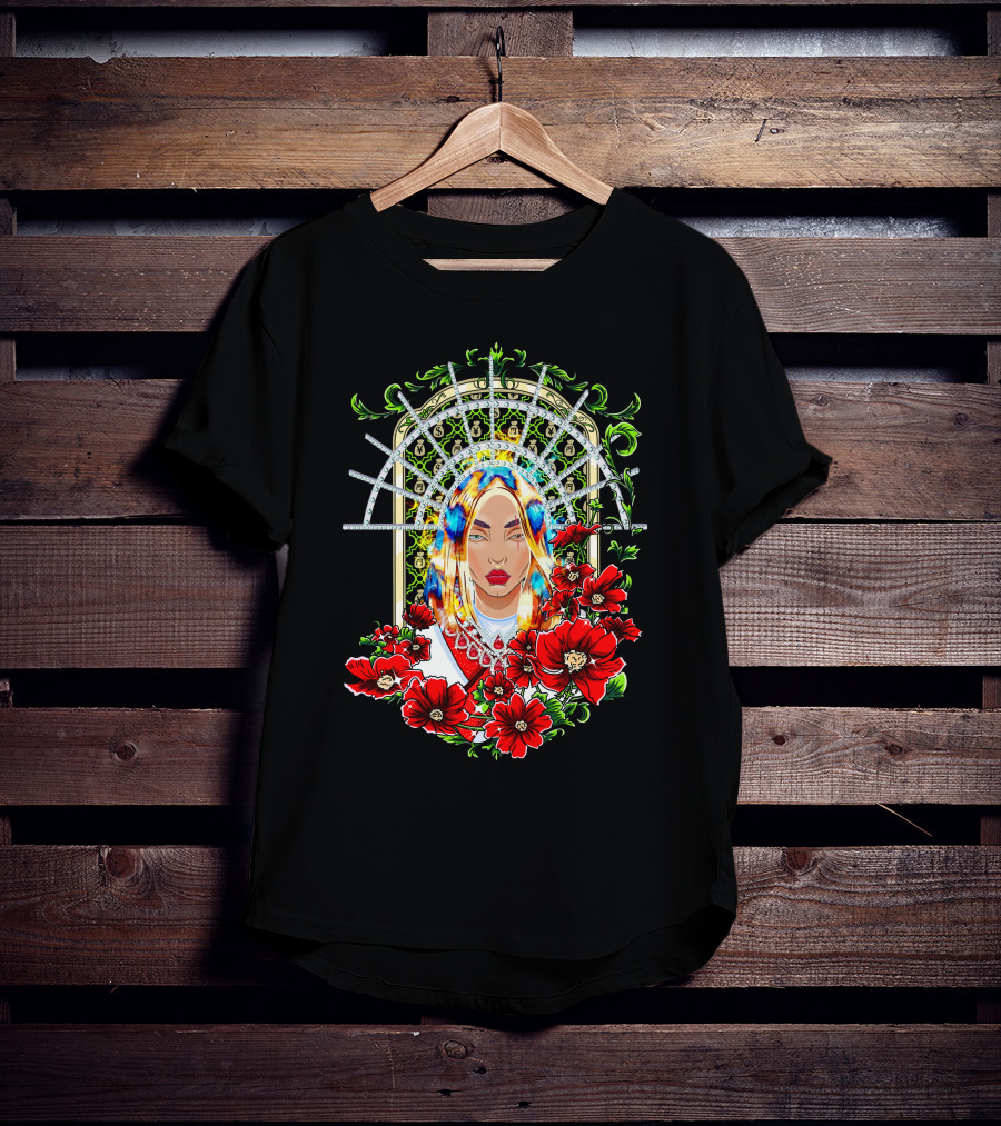Mercedes Varnado CEO Moné Art Nouveau Floral Halo T-Shirt