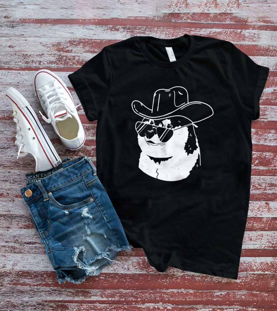 Elon Musk Dogecoin Cowboy Hat Sunglasses Shiba Inu T-Shirt