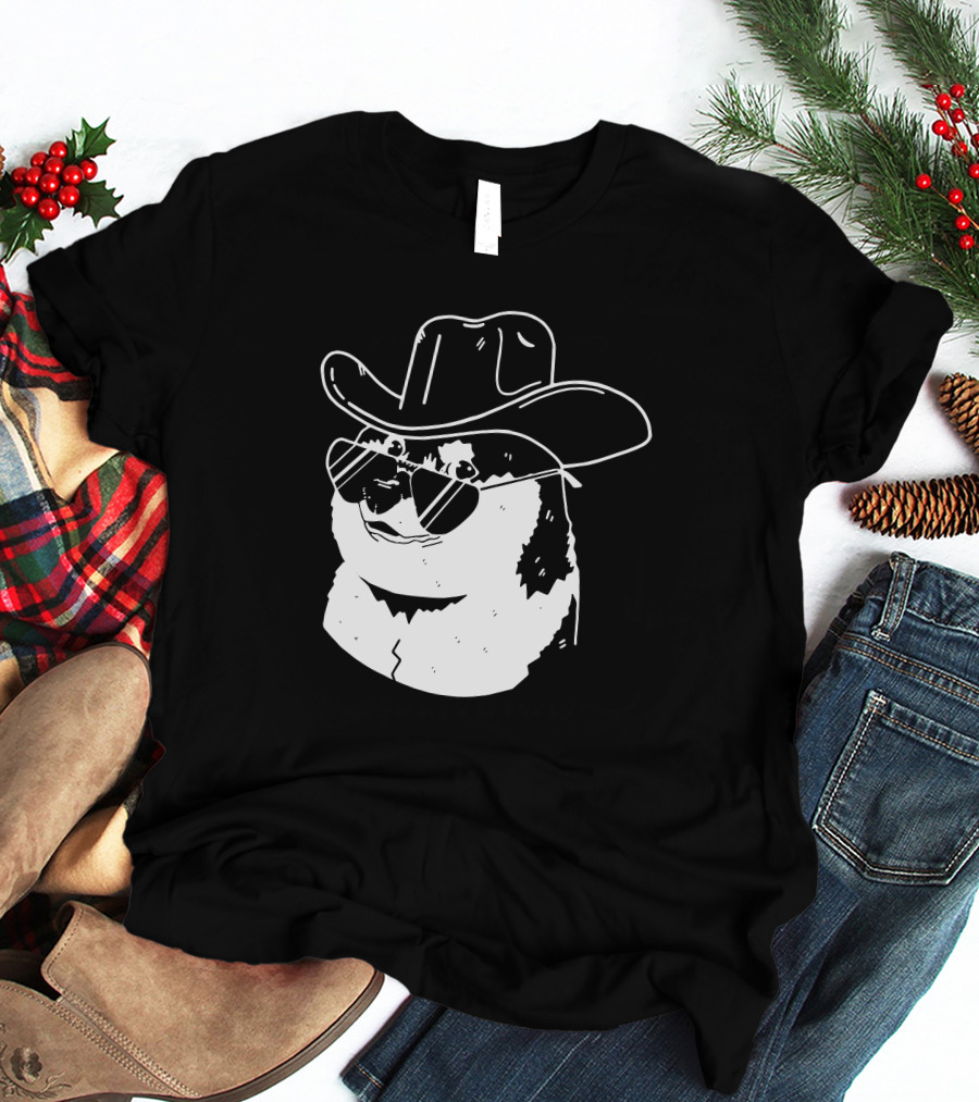 Elon Musk Dogecoin Cowboy Hat Sunglasses Shiba Inu T-Shirt