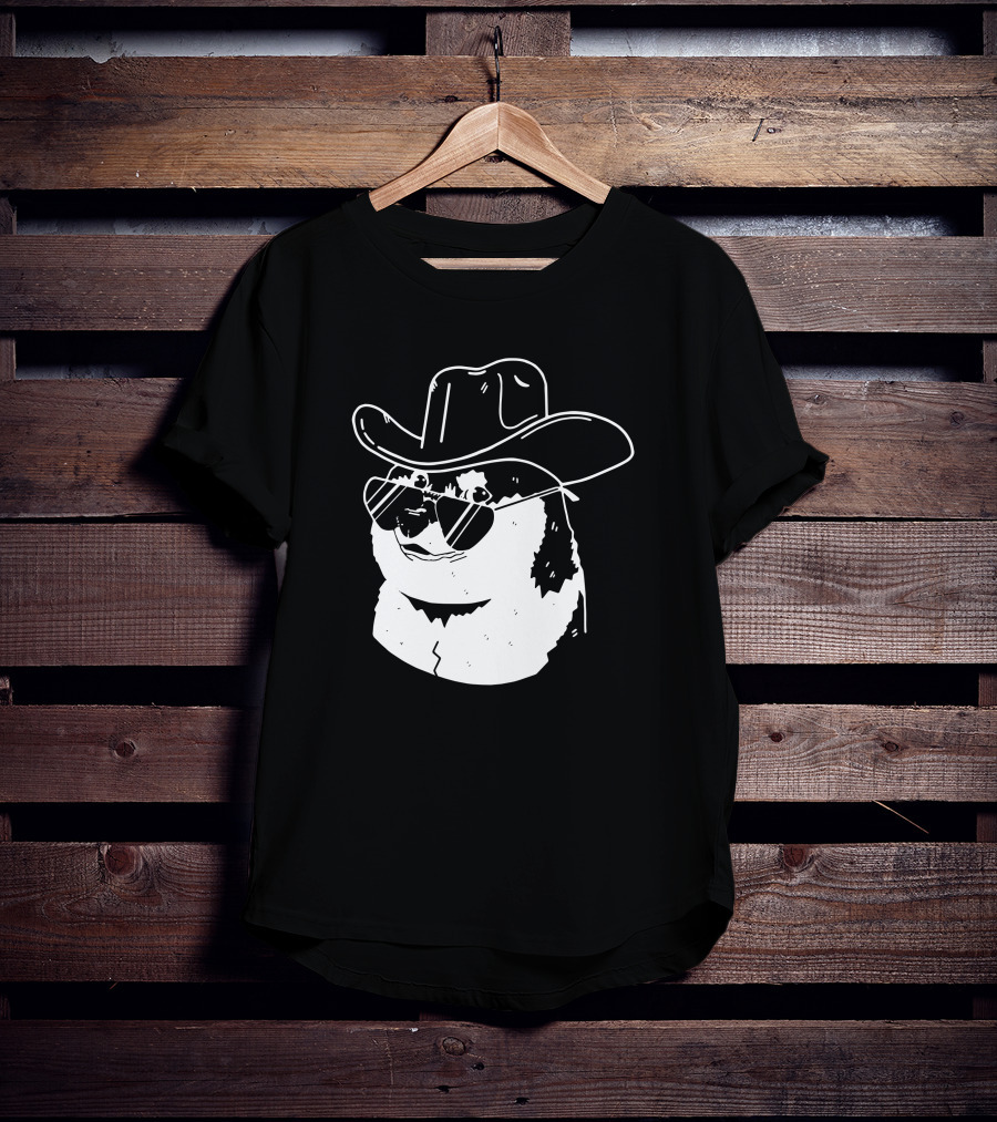 Elon Musk Dogecoin Cowboy Hat Sunglasses Shiba Inu T-Shirt