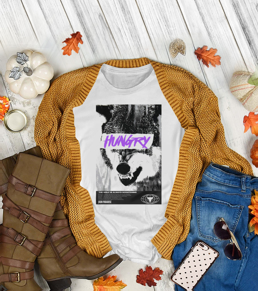 Hungry Wolf The Wolf Is Always Scratching Iron Paradise T-Shirt