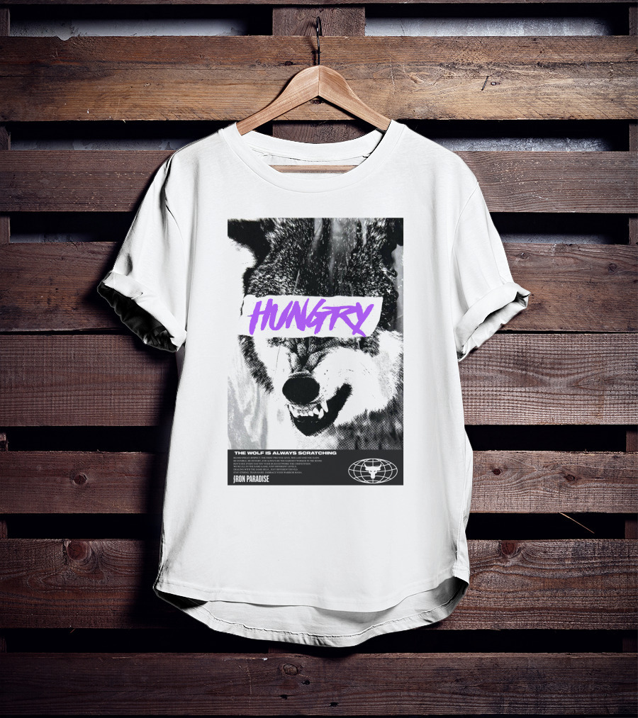 Hungry Wolf The Wolf Is Always Scratching Iron Paradise T-Shirt