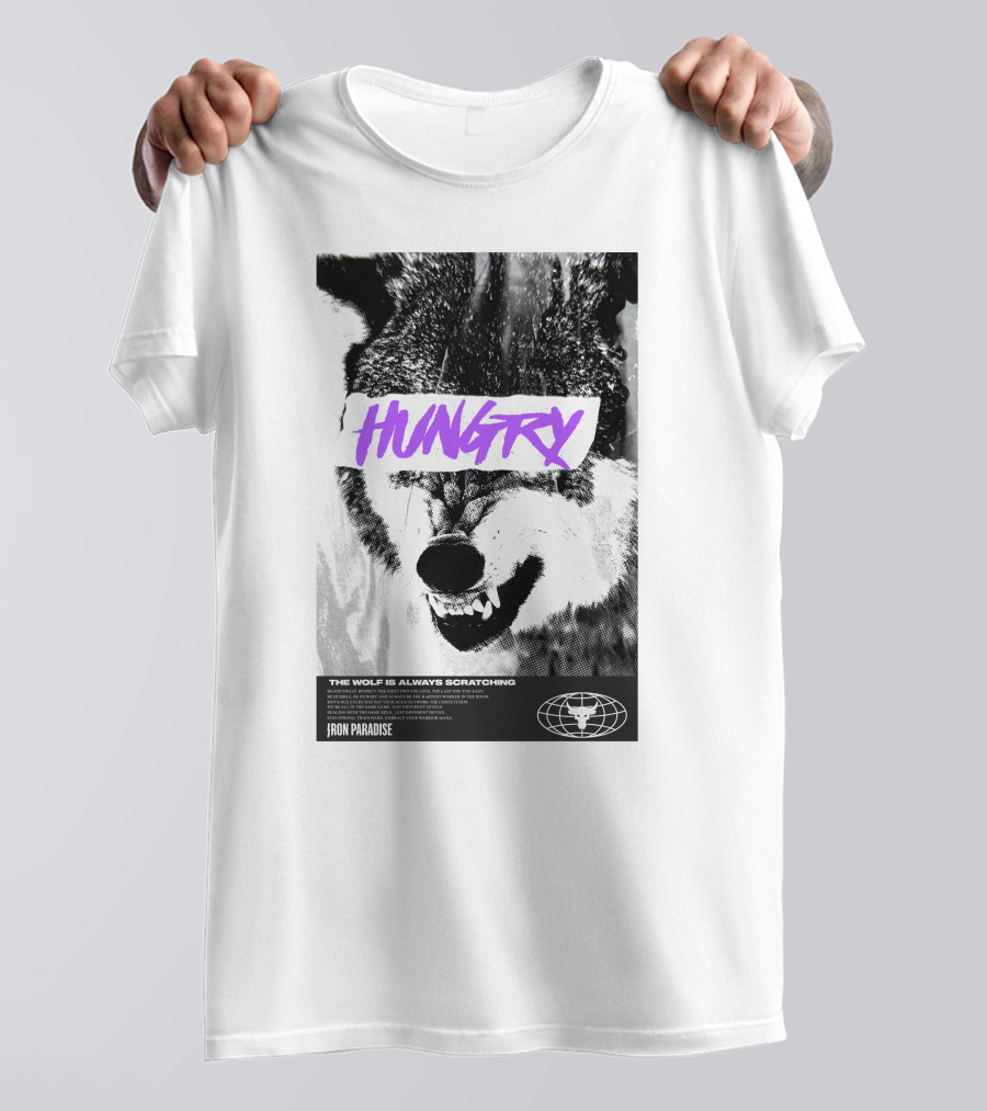 Hungry Wolf The Wolf Is Always Scratching Iron Paradise T-Shirt