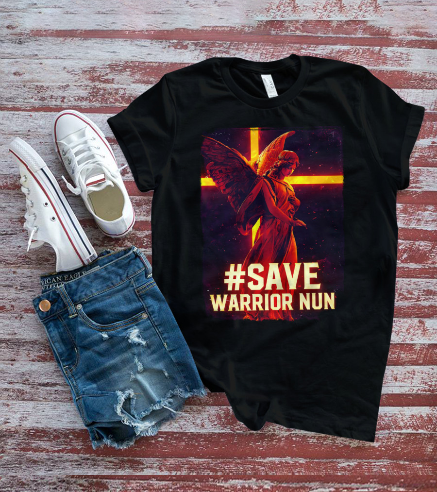 Save Warrior Nun Angel Red Cross T-Shirt