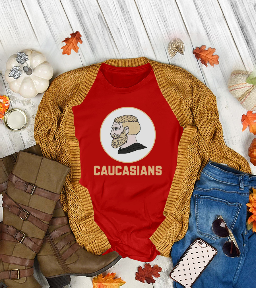 Caucasians Nordic Viking Profile Red T-Shirt