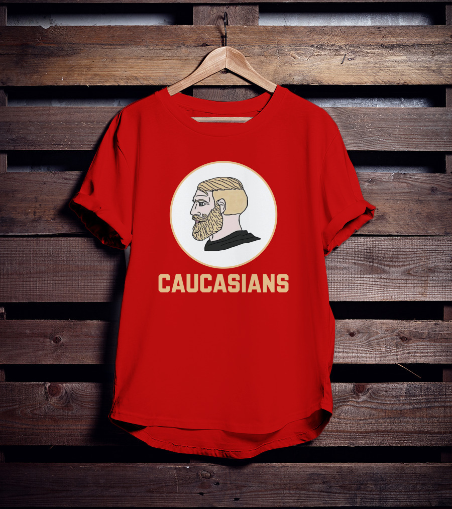 Caucasians Nordic Viking Profile Red T-Shirt