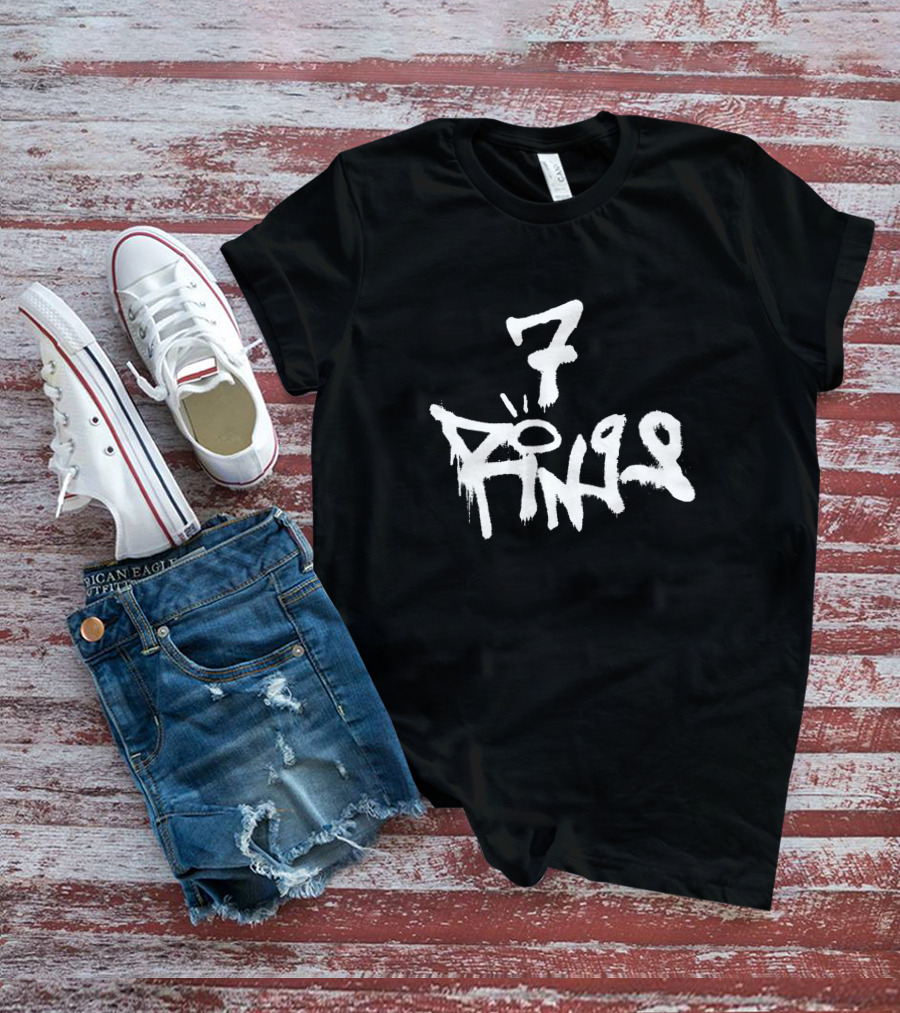 7 Rings Tag Style Crewneck T-Shirt