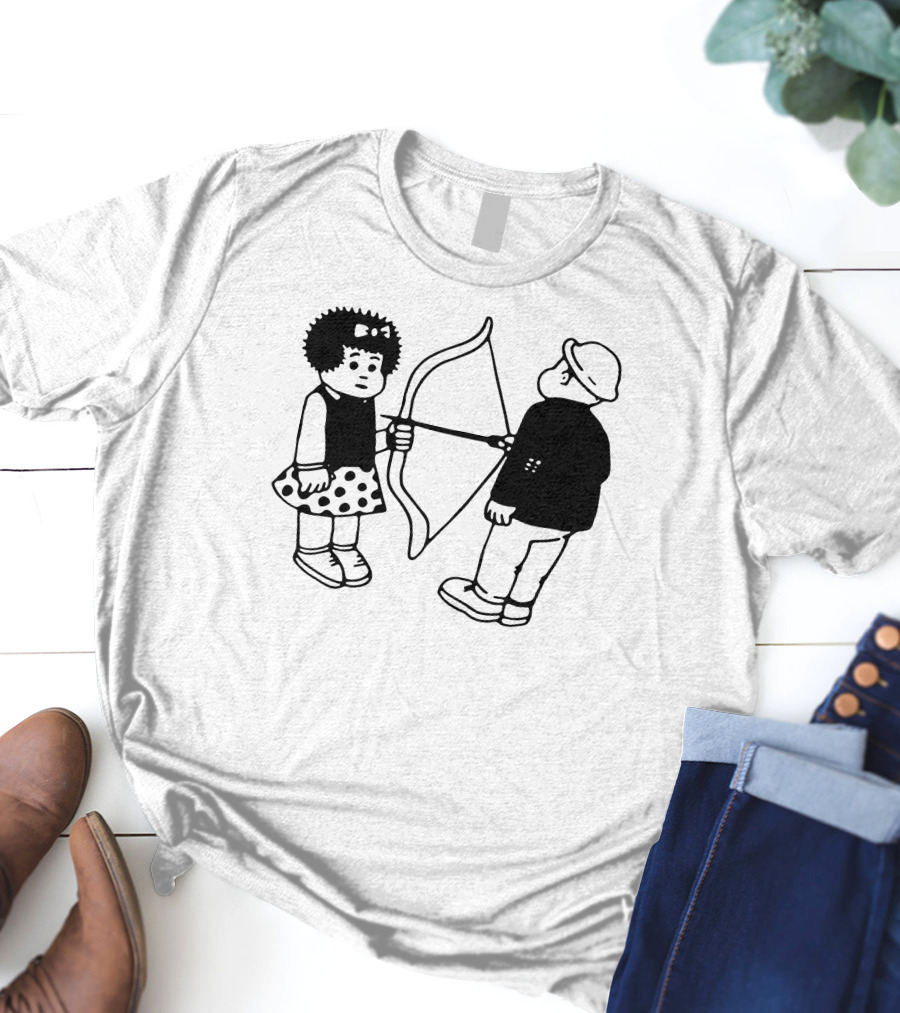 Vacancy Projects Rest Energy Nancy Style Comic Bow And Arrow Duo T-Shirt