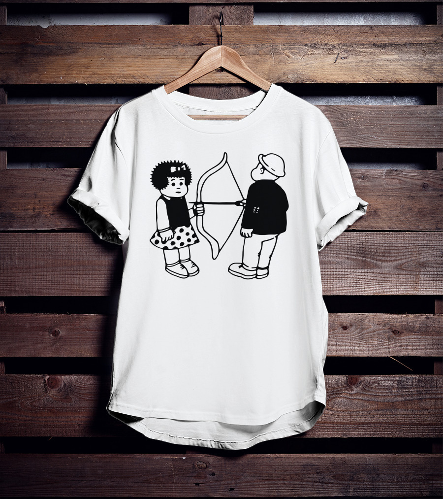 Vacancy Projects Rest Energy Nancy Style Comic Bow And Arrow Duo T-Shirt