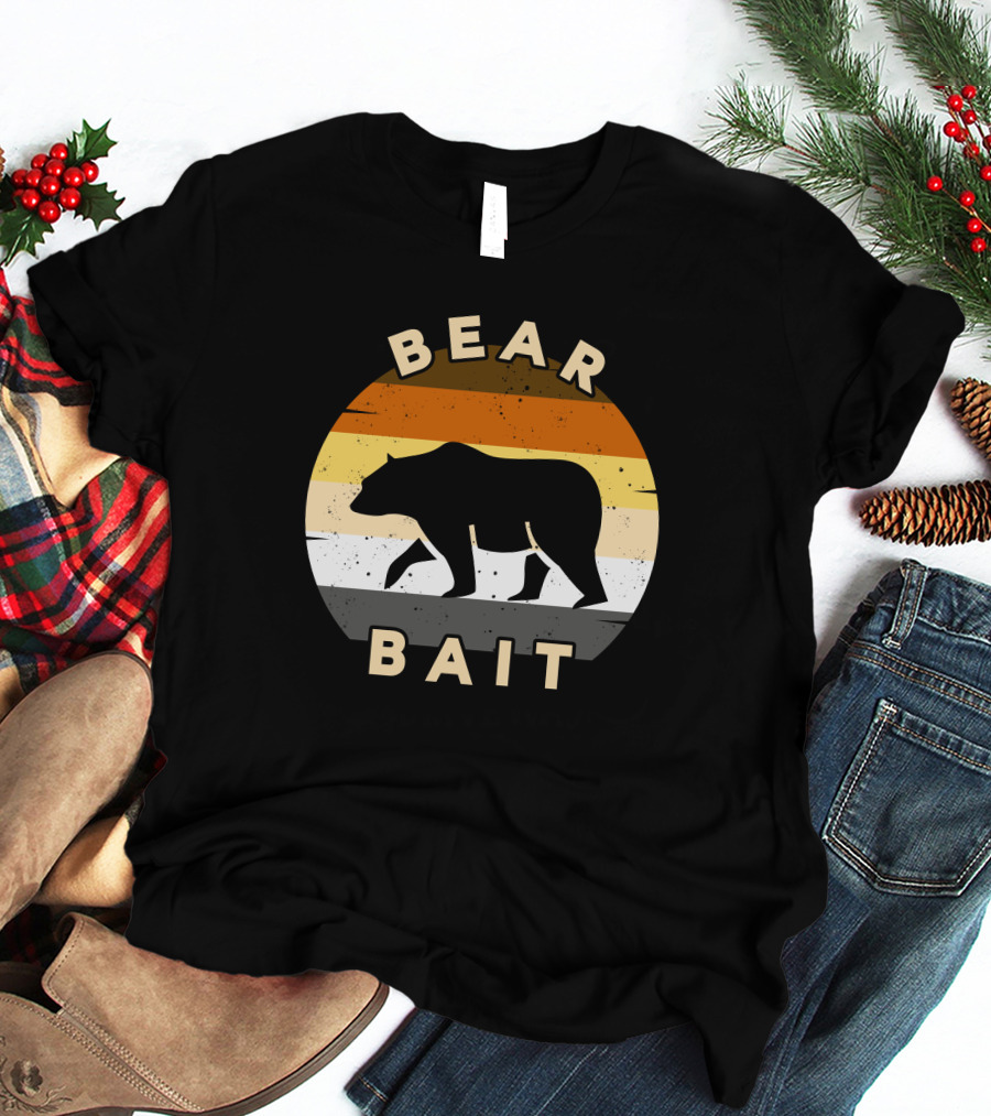 BEAR BAIT Vintage Retro Striped Circle T-Shirt