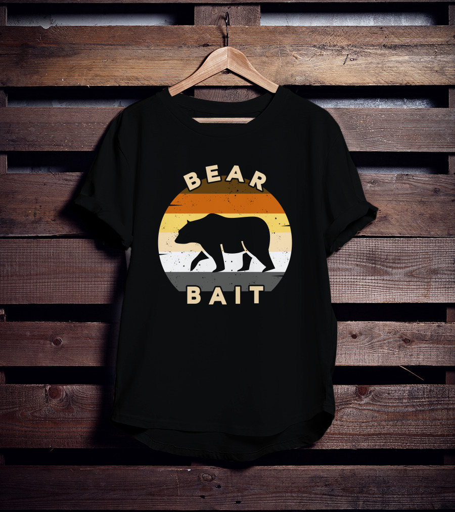 BEAR BAIT Vintage Retro Striped Circle T-Shirt