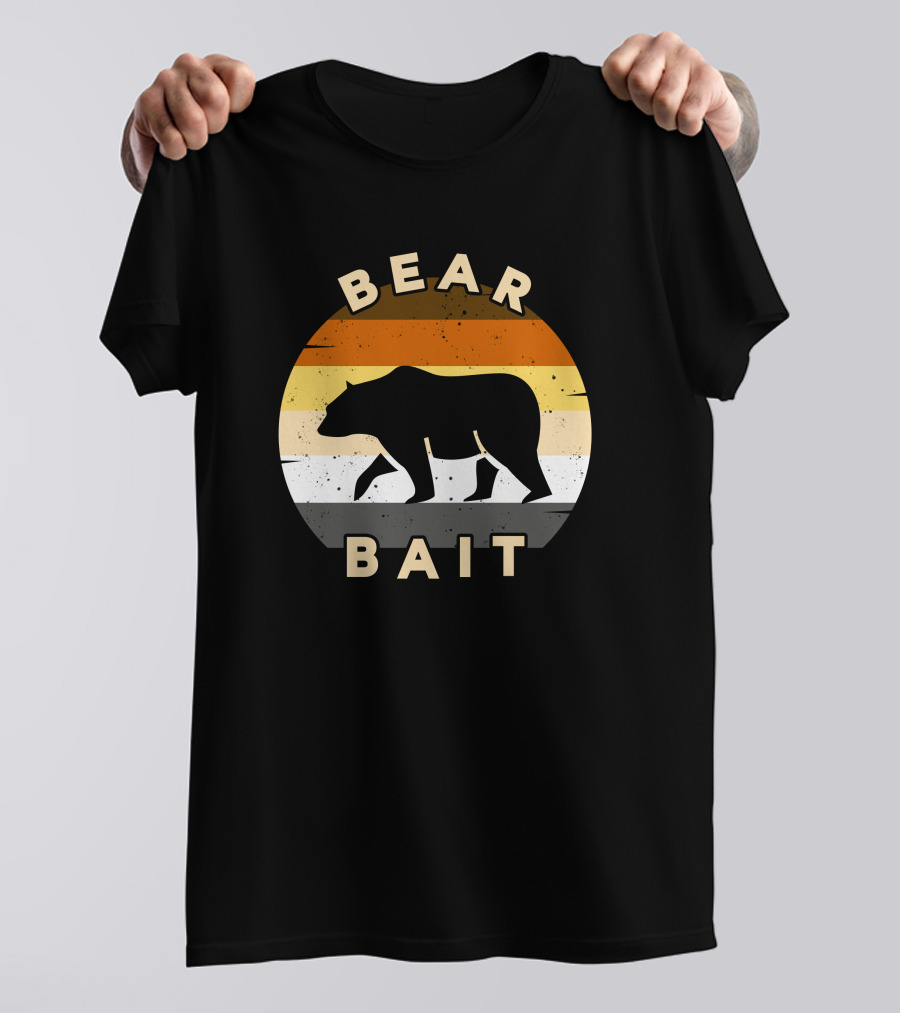 BEAR BAIT Vintage Retro Striped Circle T-Shirt