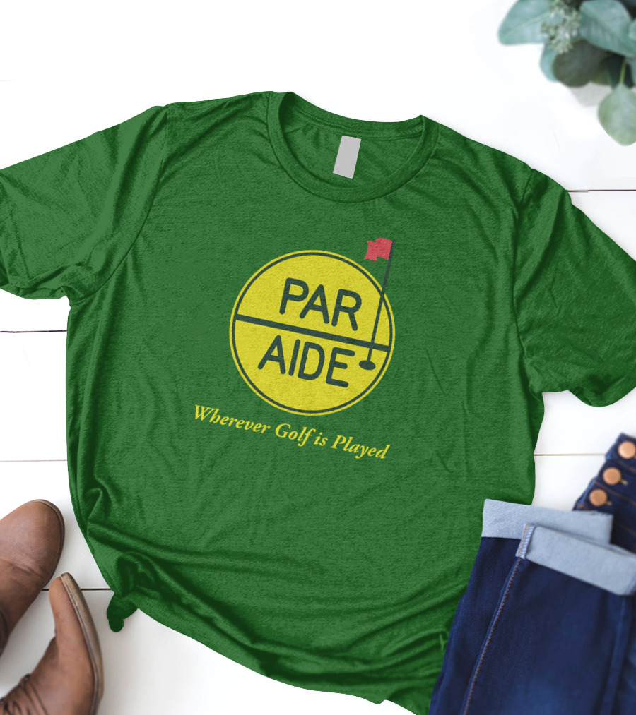 Par Aide Wherever Golf Is Played Circle With Flag T-Shirt