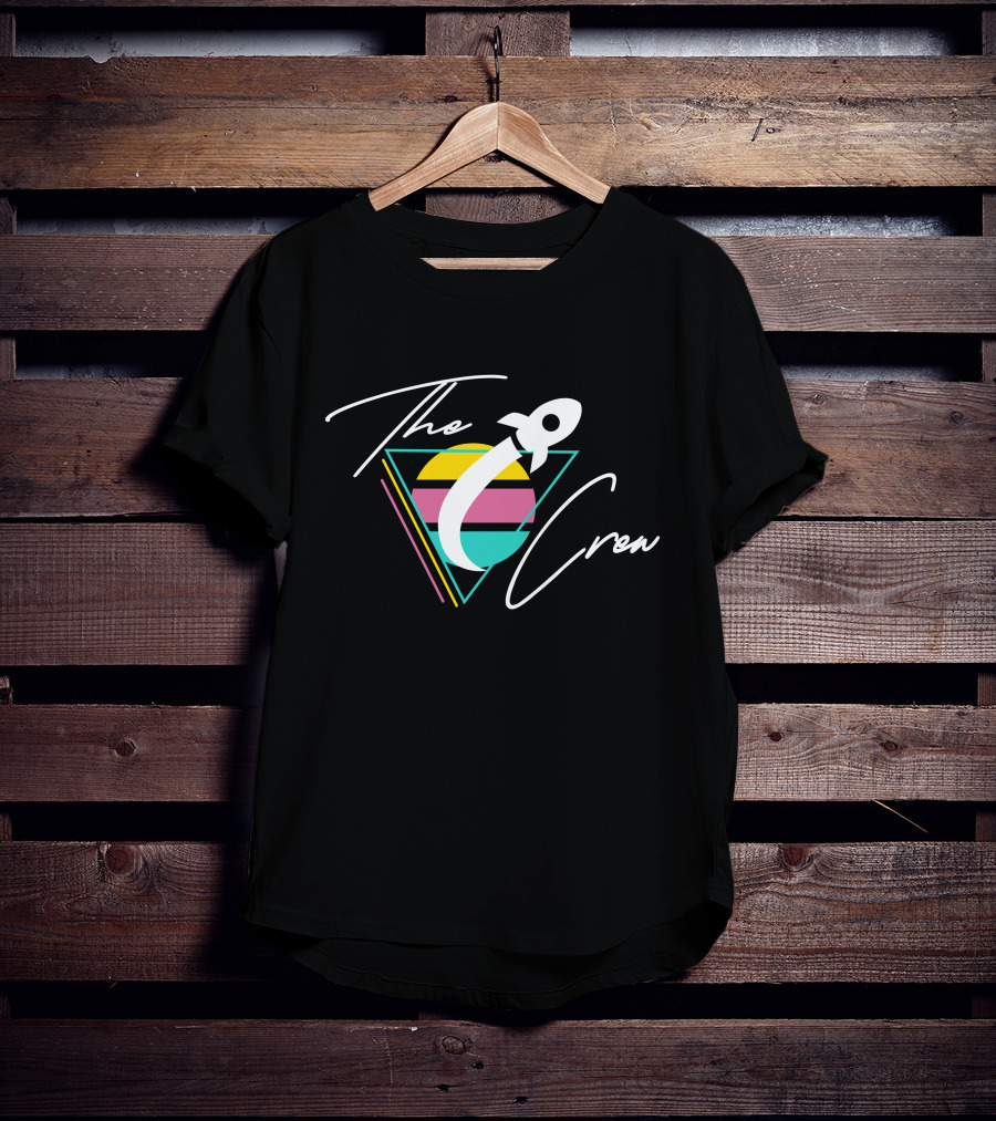 The Crew Retro Rocket Pastel Triangle Neon Vibes T-Shirt
