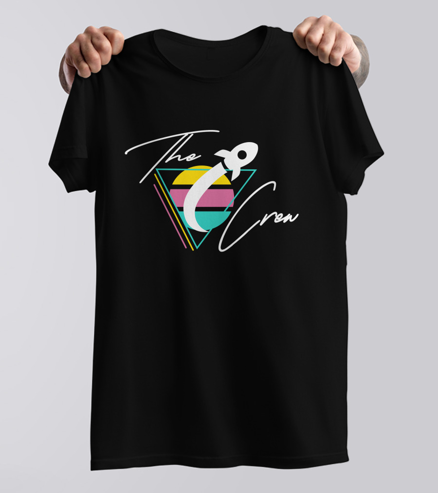 The Crew Retro Rocket Pastel Triangle Neon Vibes T-Shirt