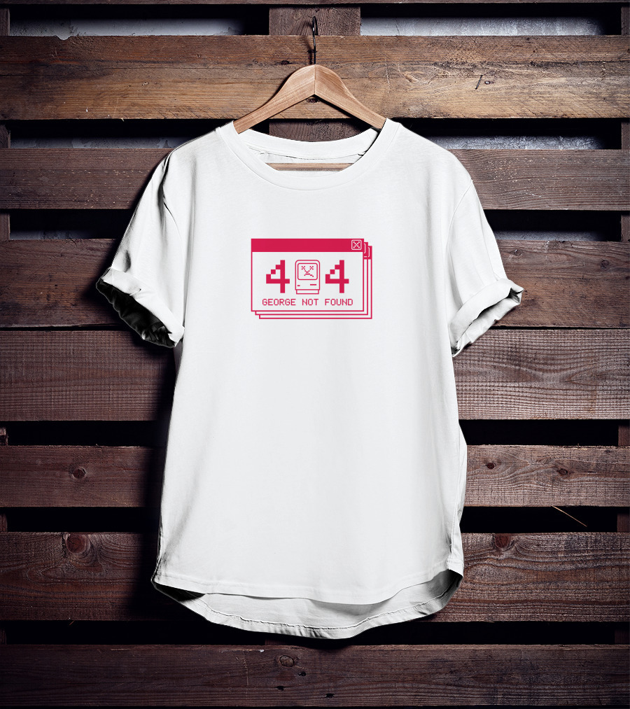 Georgenotfound 404 Error Pixel Art Pink X Face Not Found Gnf T-Shirt