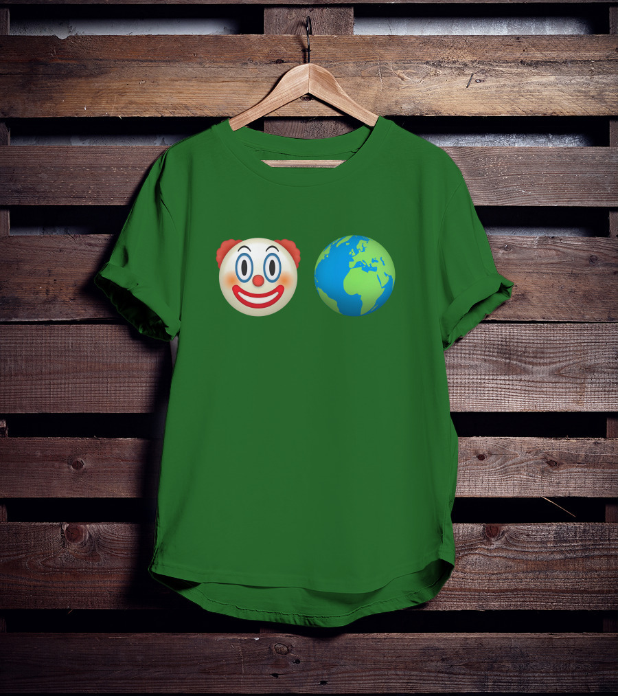 Clown Face Globe Emoji Clown World T-Shirt