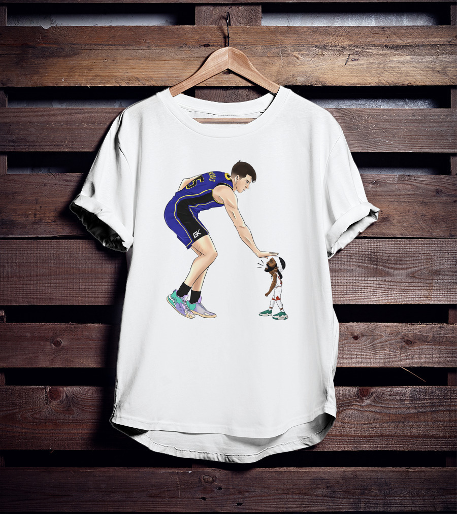 GoldenKnightGfx Basketball Players Size Comparison T-Shirt