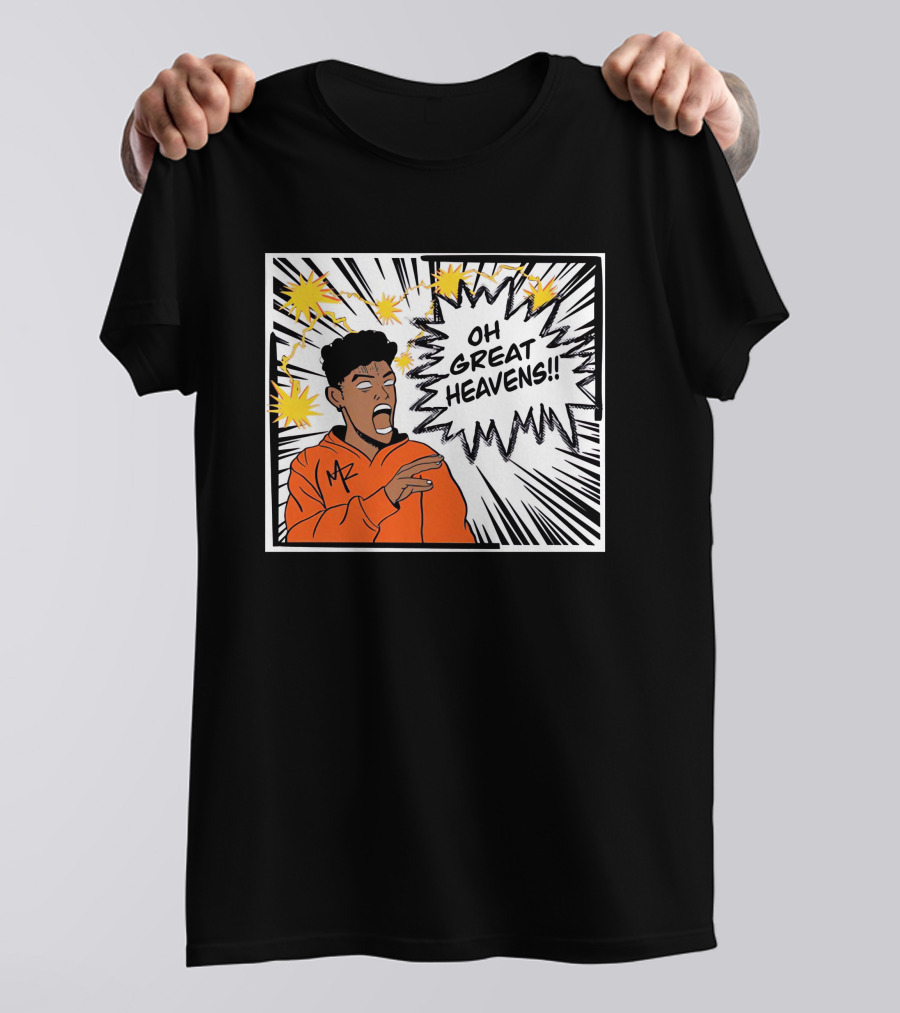 Oh Great Heavens Mark Adams Comic Style Burst T-Shirt