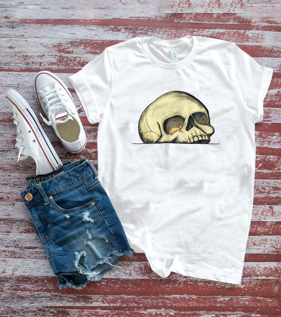 Studio Joog Soft Spot Skull With Sleeping Fox T-Shirt