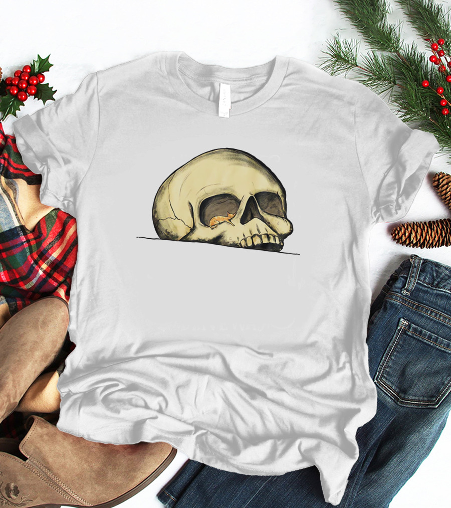 Studio Joog Soft Spot Skull With Sleeping Fox T-Shirt