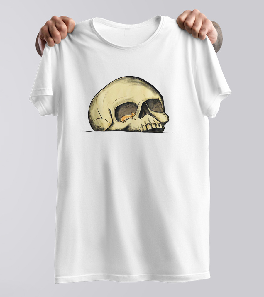 Studio Joog Soft Spot Skull With Sleeping Fox T-Shirt