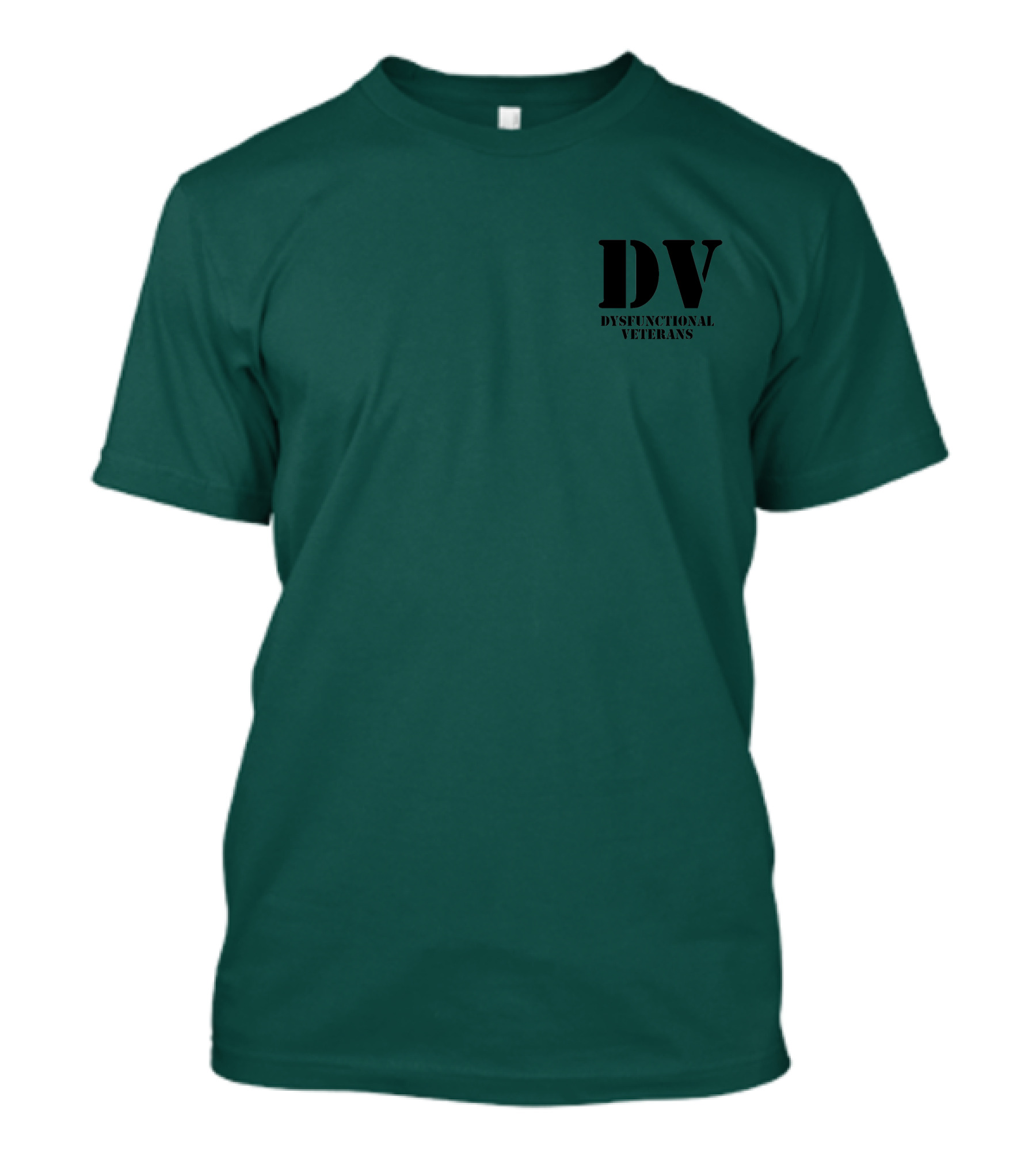 The Deplorable Veteran DV Dysfunctional Veterans Black T-Shirt