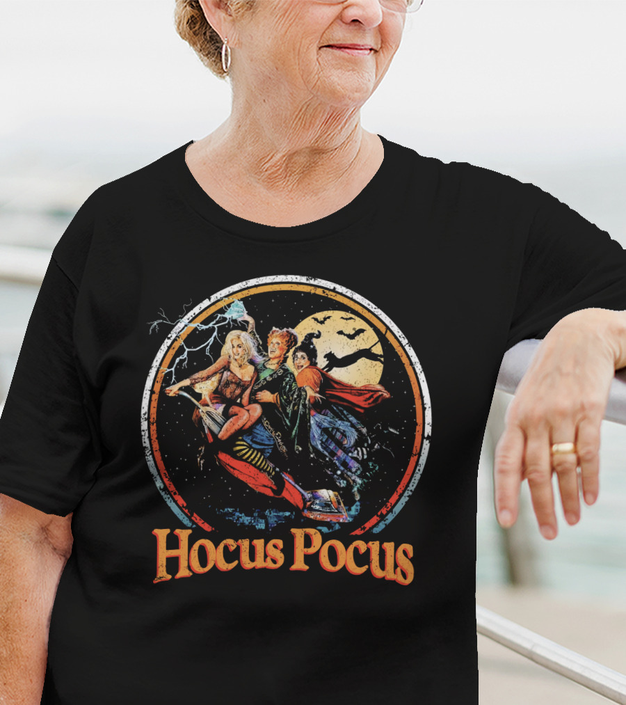 Hocus Pocus Witch Ride Under Full Moon T-Shirt