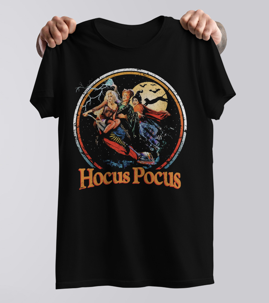Hocus Pocus Witch Ride Under Full Moon T-Shirt