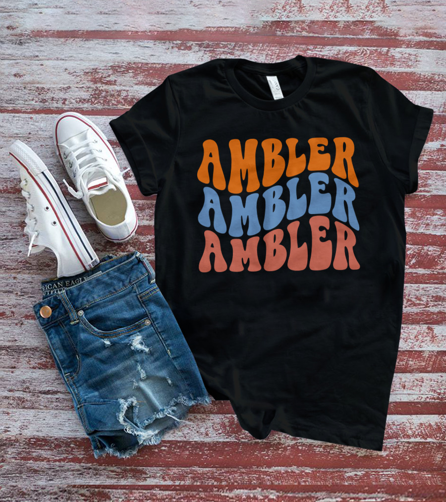 Ambler Ambler Ambler Retro Wavy T-Shirt