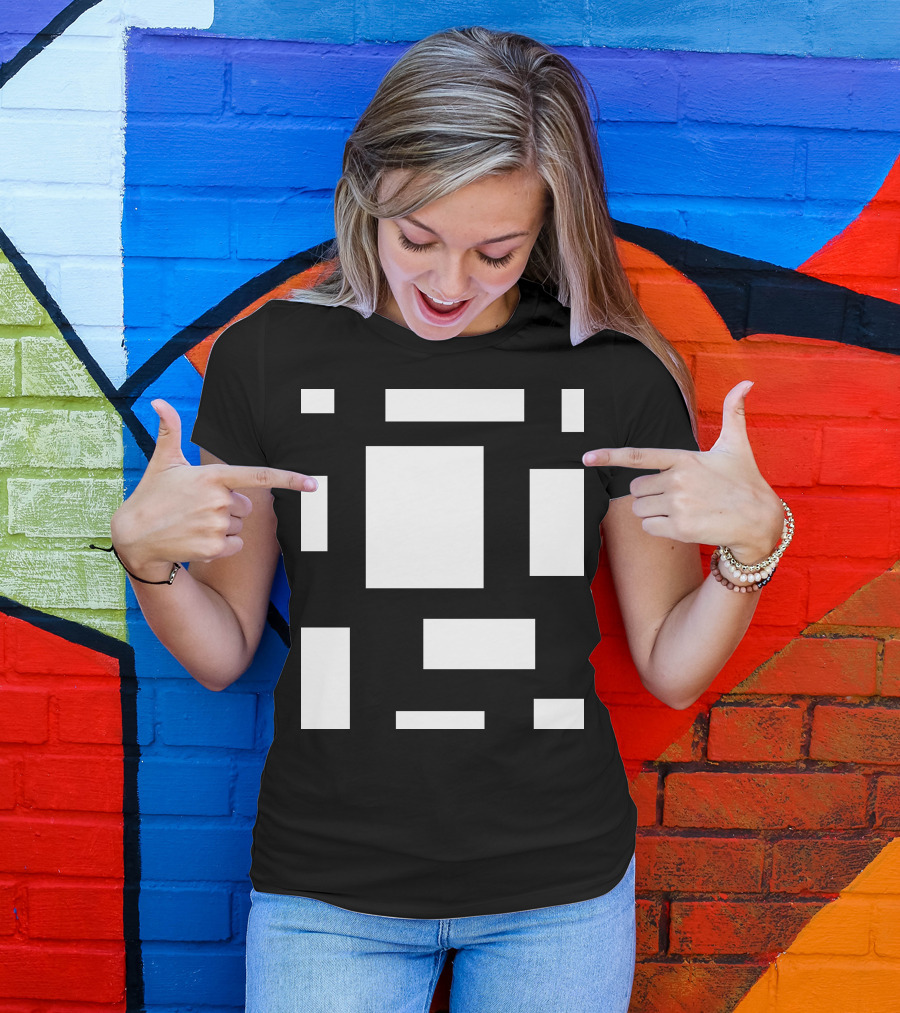Piet Mondrian Style CAMP MAU 1 MAT BL Geometric Composition T-Shirt