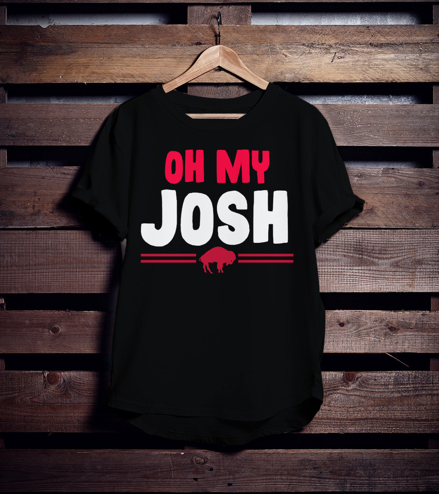 Oh My Josh Buffalo Fan Slogan With Red Buffalo T-Shirt