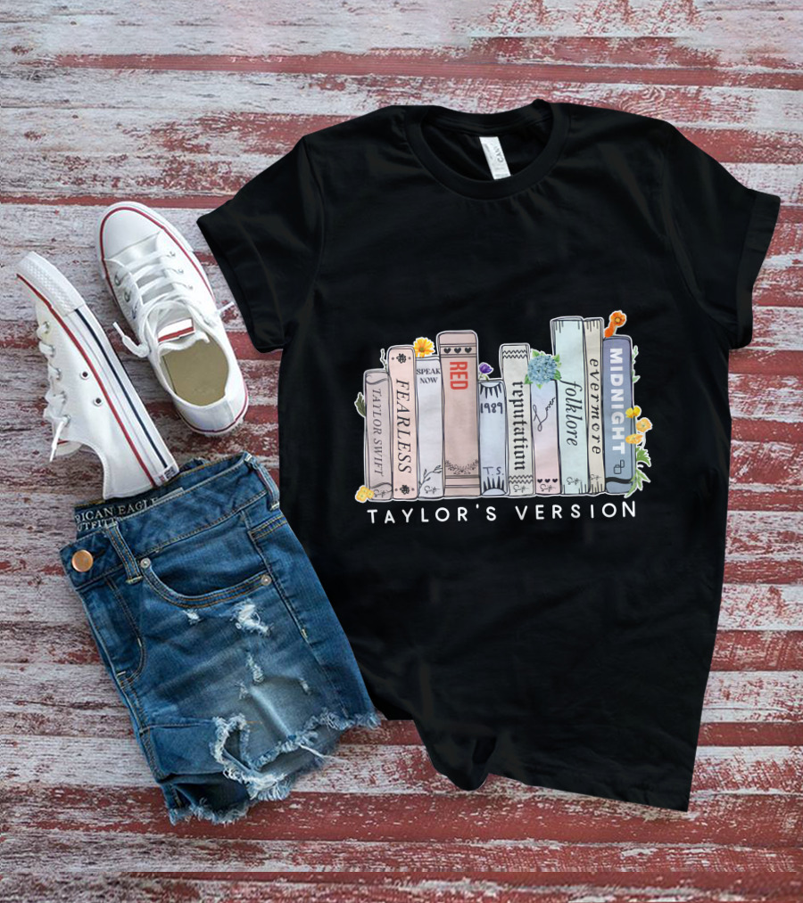 Taylor Swift Fearless Speak Now Red 1989 Reputation Folklore Evermore Midnight Taylor's Version T-Shirt