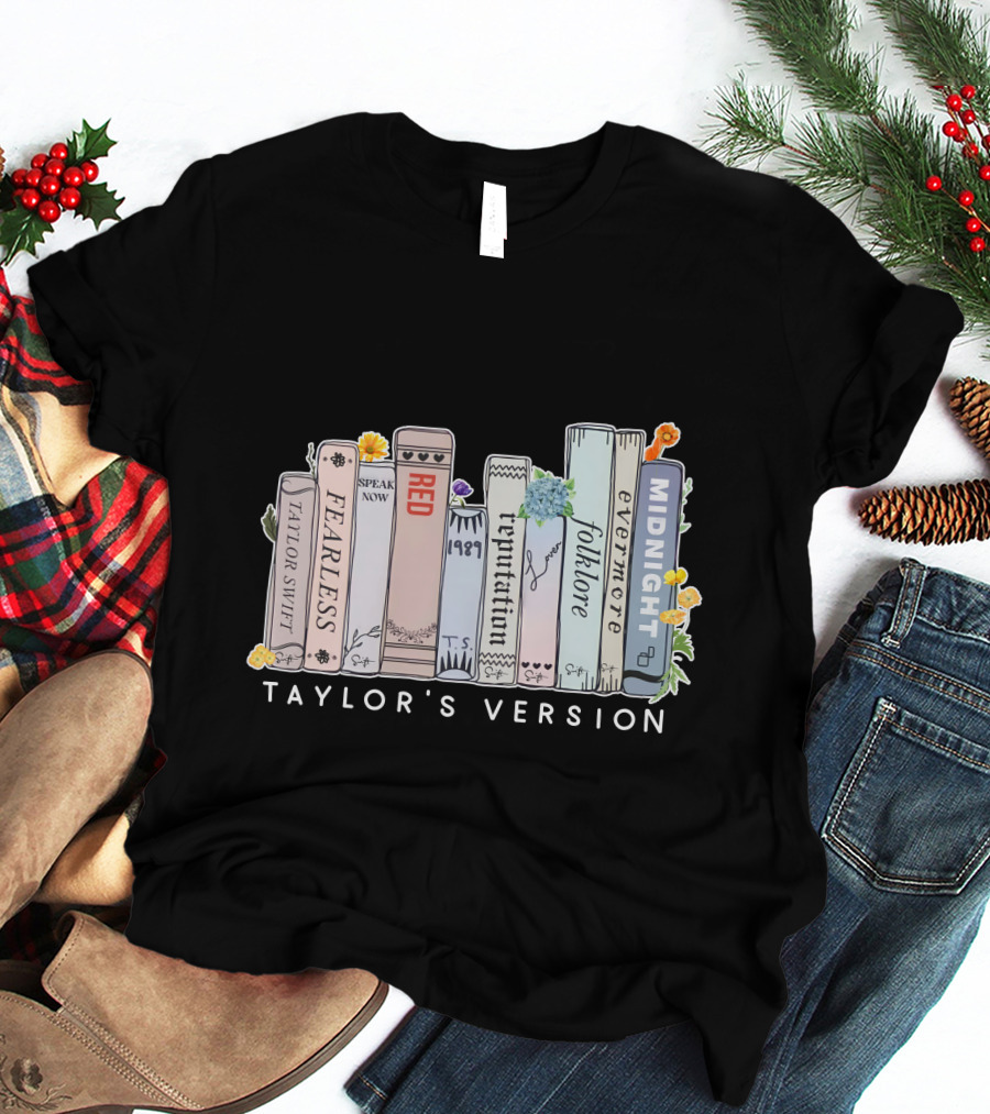 Taylor Swift Fearless Speak Now Red 1989 Reputation Folklore Evermore Midnight Taylor's Version T-Shirt