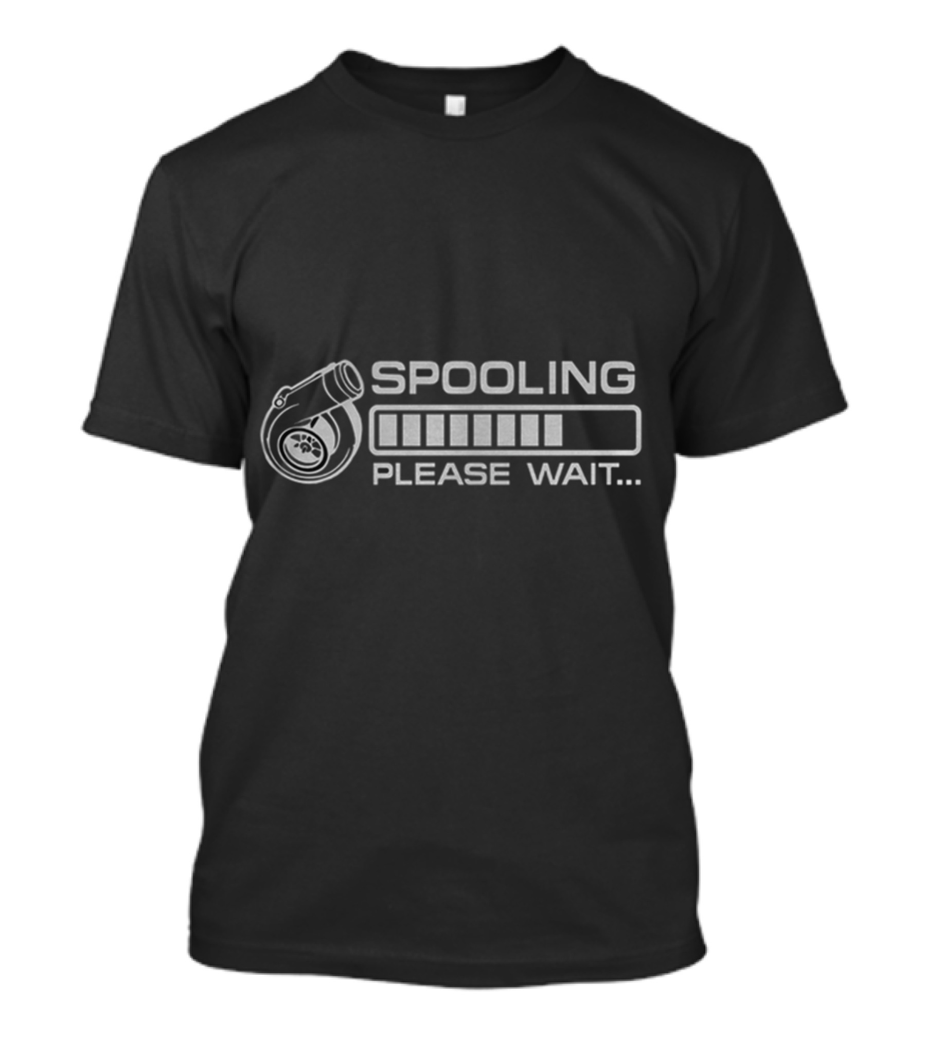 SPOOLING PLEASE WAIT Turbocharger Icon Loading Bar Mechanic T-Shirt