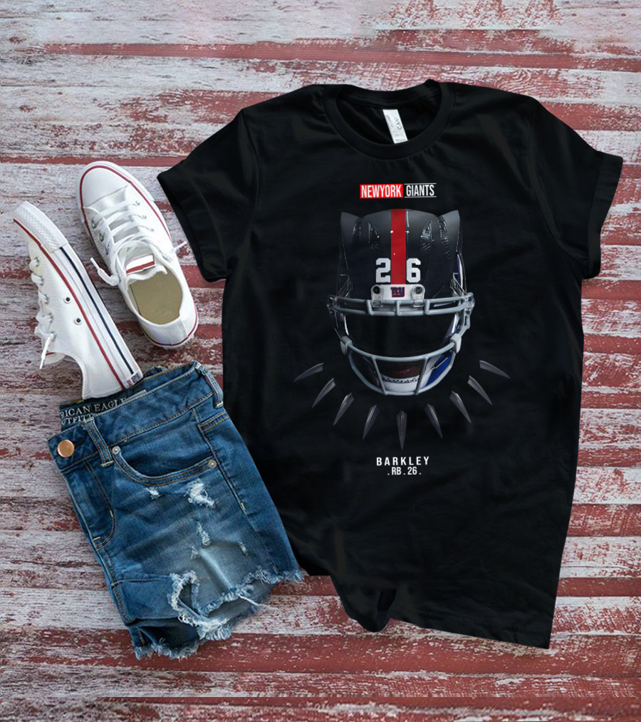 Saquon Barkley X Wakanda Forever New York 26 Helmet Collaboration T-Shirt