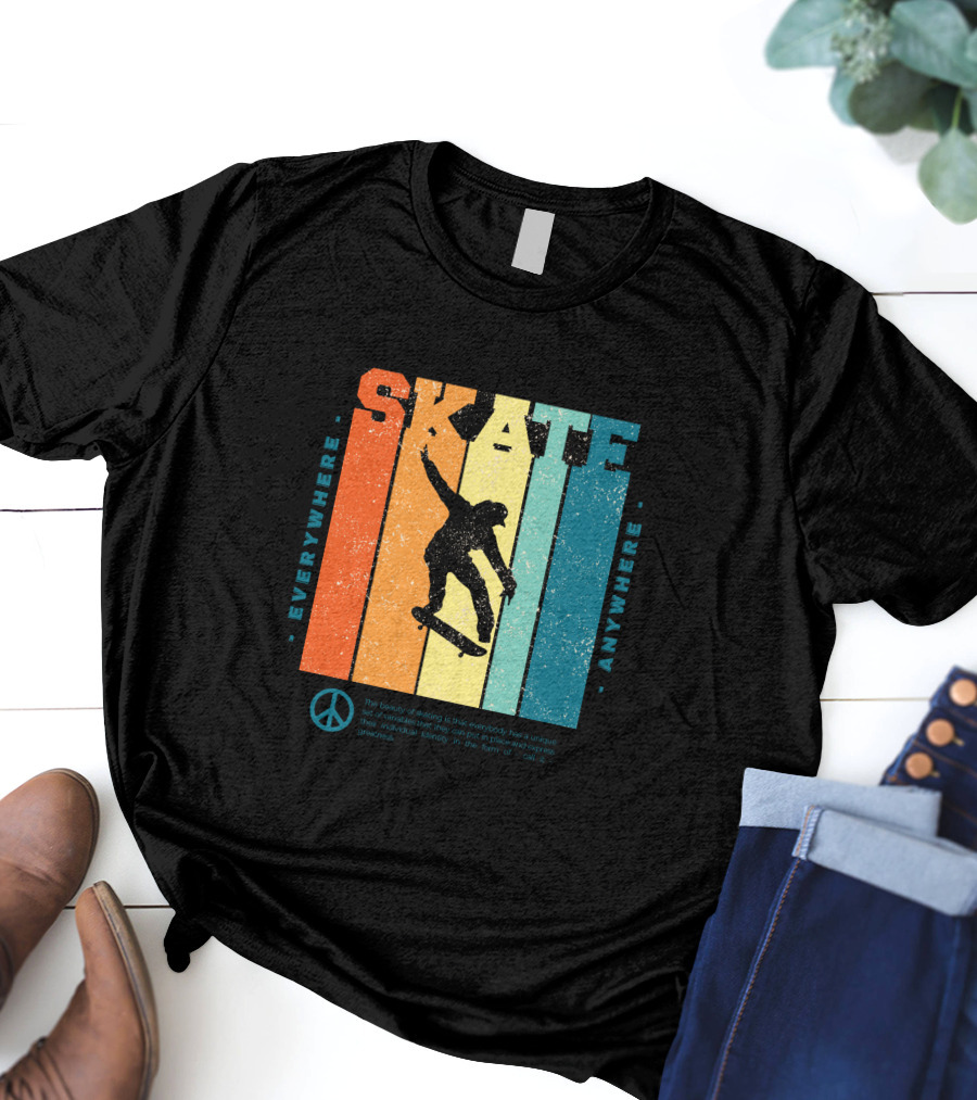 SKATE Everywhere Anywhere Peace T-Shirt