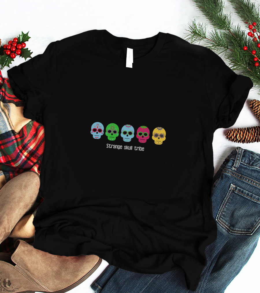 Strange Skull Tribe Colorful Skulls T-Shirt