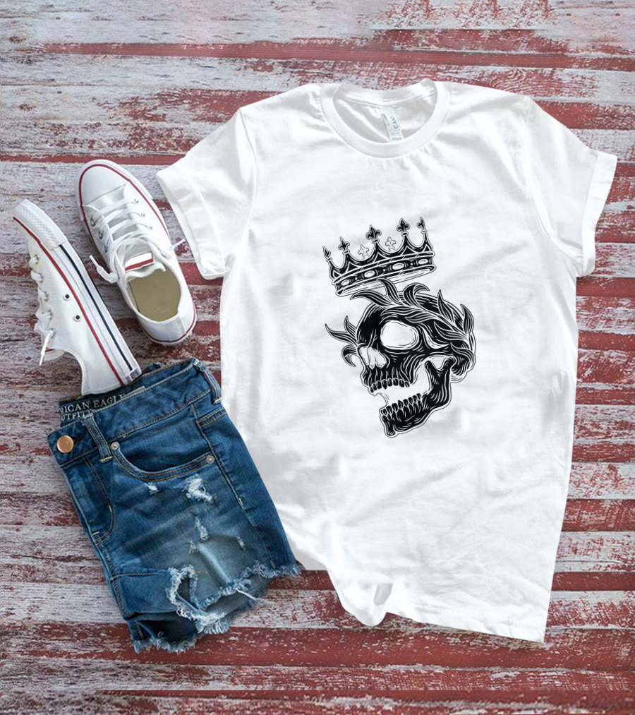 King Skull Crowned With Gothic Royalty T-Shirt