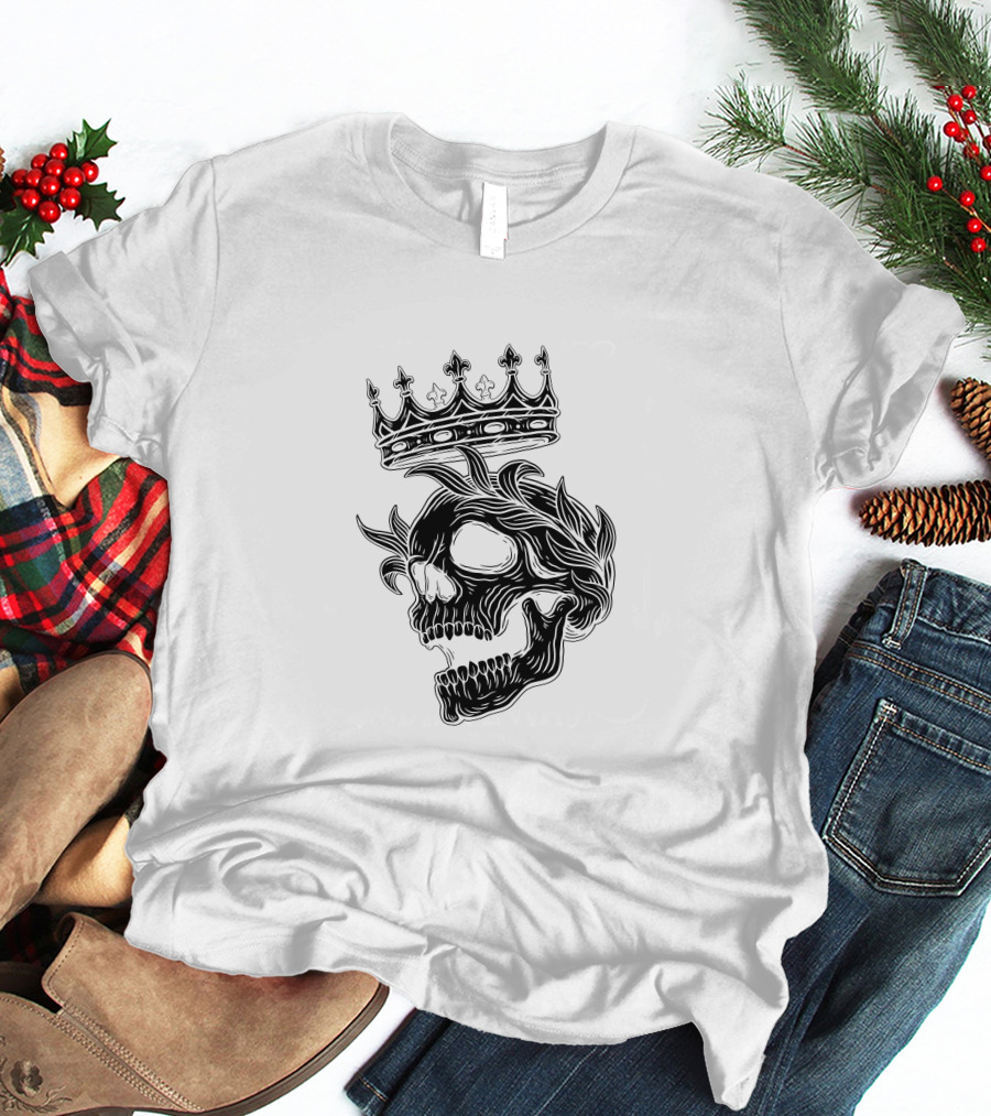 King Skull Crowned With Gothic Royalty T-Shirt