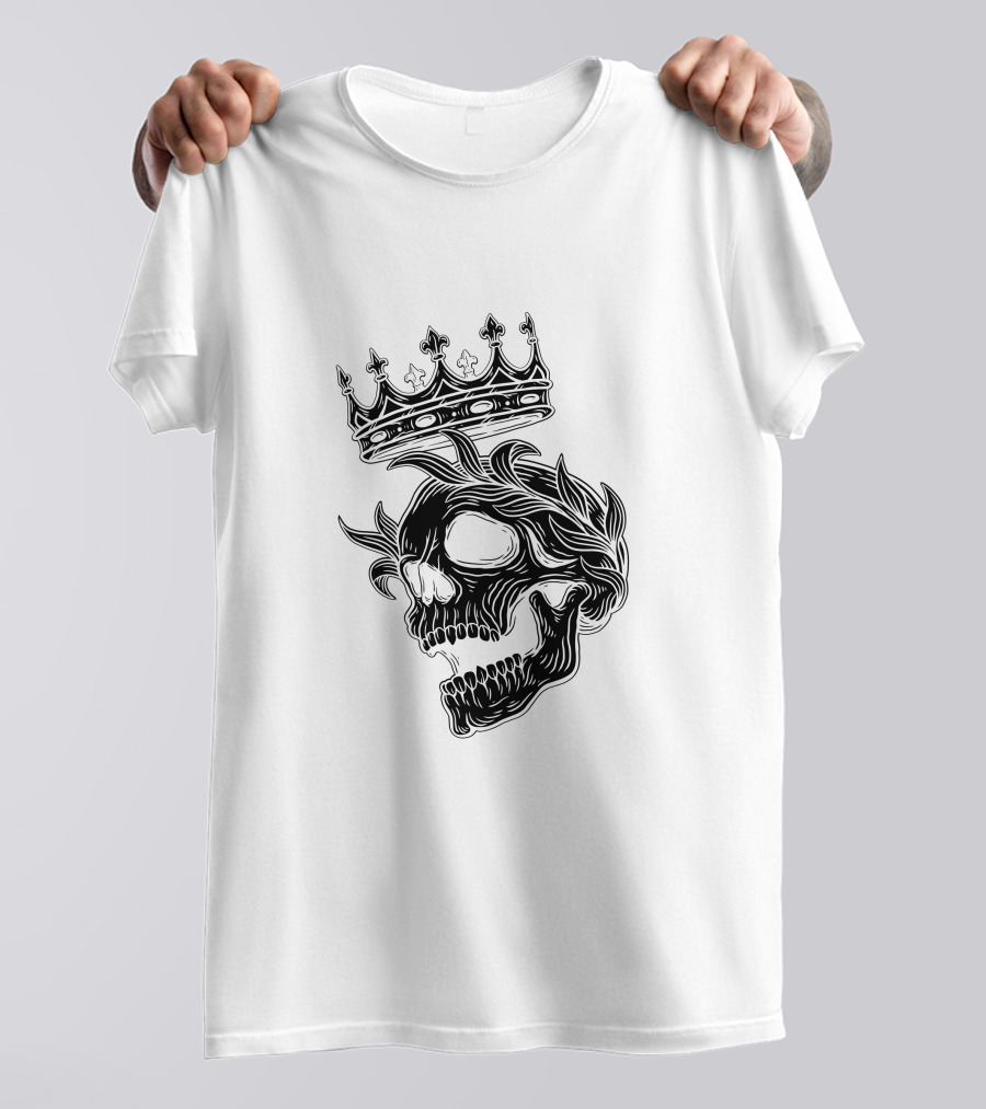 King Skull Crowned With Gothic Royalty T-Shirt