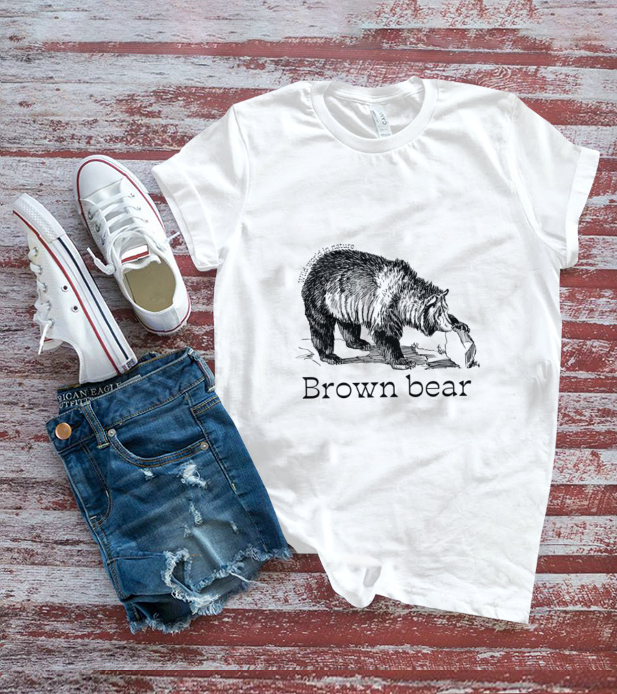 Wild World In Nature Brown Bear T-Shirt